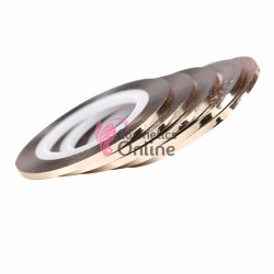 Banda decorativa de unghii 1mm Auriu white